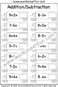 Mixed – Addition/Subtraction – 2 Worksheets