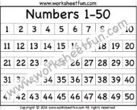 Number Chart – 1-50