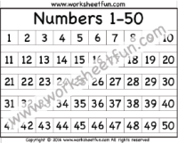 Number Chart 1 50 Free Printable Worksheets Worksheetfun