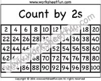 Skip Counting by 2 – Count by 2s – One Worksheet