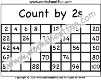Skip Counting by 2 – Count by 2s – Three Worksheets