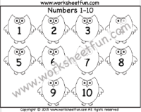 Numbers 1-10 – One Worksheet