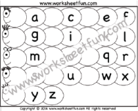 Missing Lowercase Letters – Missing Small Letters – 2 Worksheets