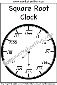square root clock