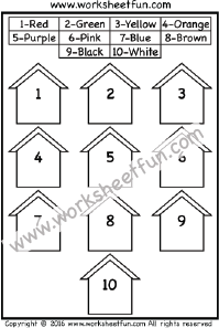 Color by Number – Birdhouse – One Worksheet