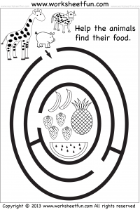 Beginner Maze - Preschool and Kindergarten - One Worksheet