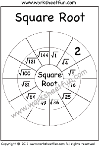 Square Root – 1 Worksheet