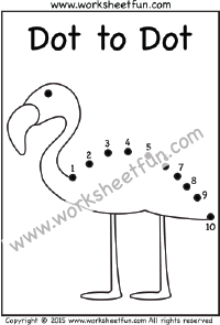 Dot to Dot – Swan – Numbers 1-10 – One Worksheet