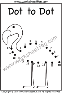 Dot to Dot – Swan – Numbers 1-20 – One Worksheet