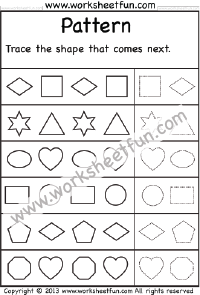 Shape Patterns – One Worksheet