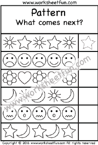 Patterns – What comes next? – One Worksheet