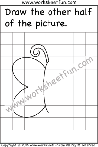 Draw the other half – Butterfly – One Worksheet