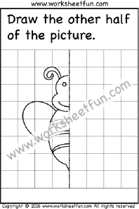 Draw the other half – Bee – One Worksheet