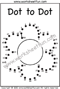 Dot to Dot – Flower – Numbers 1-50 – One Worksheet