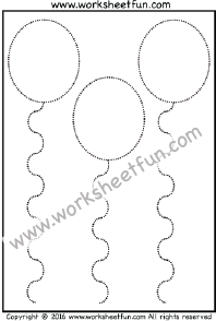 Curved Line Tracing – One Worksheet