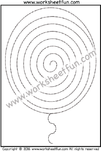 Spiral Tracing – 1 Worksheet
