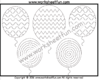 Spiral, Curved & Zig Zag Line Tracing – 1 Worksheet