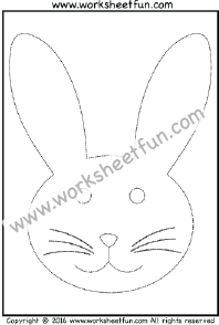 Easter Worksheets – Easter Bunny Tracing – One Worksheet