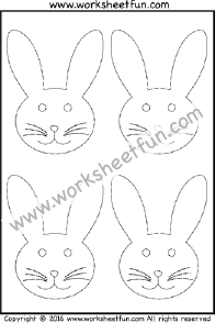 Easter Bunny – Tracing – One Worksheet