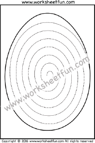 Easter Eggs – Spiral Tracing – One Worksheet