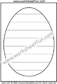 Easter Eggs – Straight Line Tracing – One Worksheet