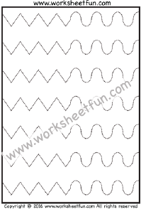 Curved and Zig Zag Line Tracing – 1 Worksheet