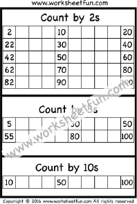 skip counting by 2, 5, and 10