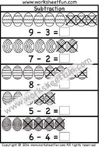 Easter Subtraction – Two Worksheets