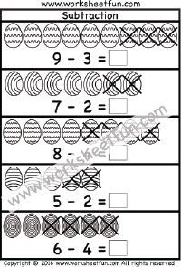 Easter Subtraction Worksheet