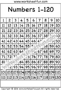 Free Number Chart