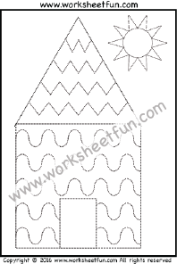 Curved and Zig Zag Line Tracing – One Worksheet