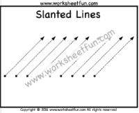 Slanted Line Tracing – One Worksheet