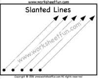 Slanted Line Tracing – One Worksheet