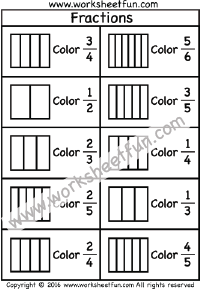 fractions coloring