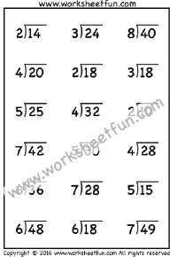 division worksheets