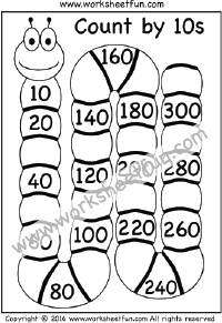 Skip Counting by 10 – One Worksheet