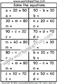 solve the equations