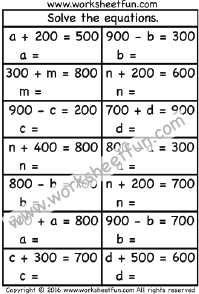 solve the equations