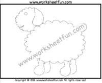 Sheep Tracing Worksheet