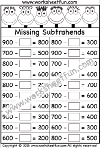 missing subtrahends