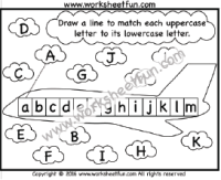 Match Uppercase And Lowercase Letters – 13 Worksheets