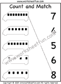 Count and Match – Numbers 1-10 – One Worksheet