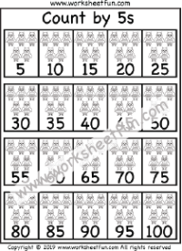 Skip Counting by 5 – Count by 5s – One Worksheet