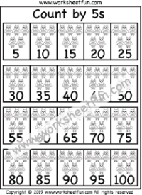 Counting By 5s Chart