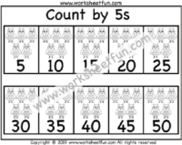 Skip Counting by 5 – Count by 5s – 1 Worksheet