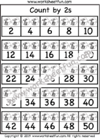 Skip Counting by 2 – Count by 2s – 1 Worksheet