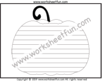 Pumpkin Themed Writing Paper – One Worksheet