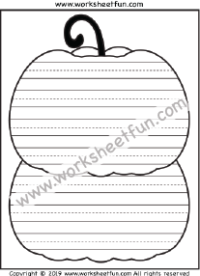 Pumpkin Themed Writing Paper – One Worksheet