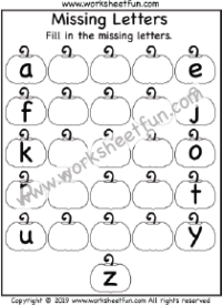 Pumpkin Alphabet Worksheet