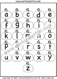 Pumpkin Alphabet Worksheet